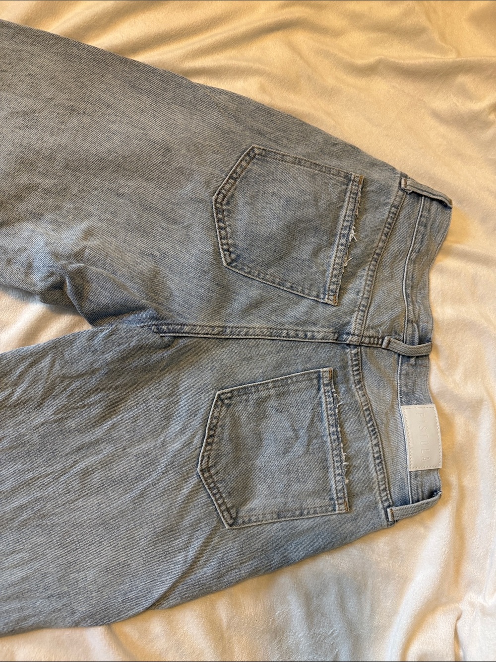 Pistola Presley High Rise Relaxed Roller Jeans Size 25 Light Wash Distressed - Picture 9 of 16
